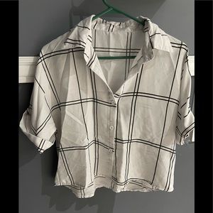 Striped white blouse